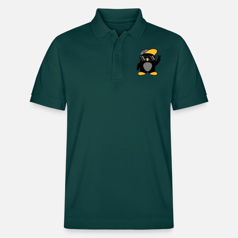 Cool Penguin Peace Hand Signal - Polo PREPSTER bio Stanley/Stella Unisexe - vert vitré