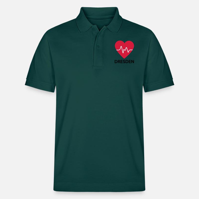 Herz Dresden - Stanley/Stella Unisex Bio-Poloshirt PREPSTER - Glasiertes Grün