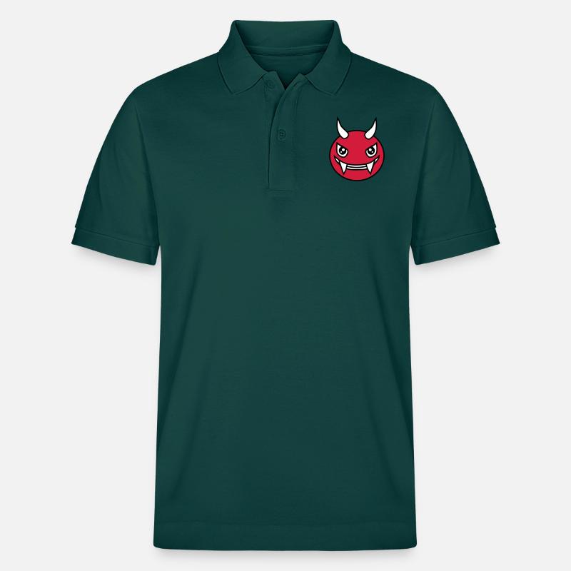 Design Face Evil Devil - Polo PREPSTER bio Stanley/Stella Unisexe - vert vitré