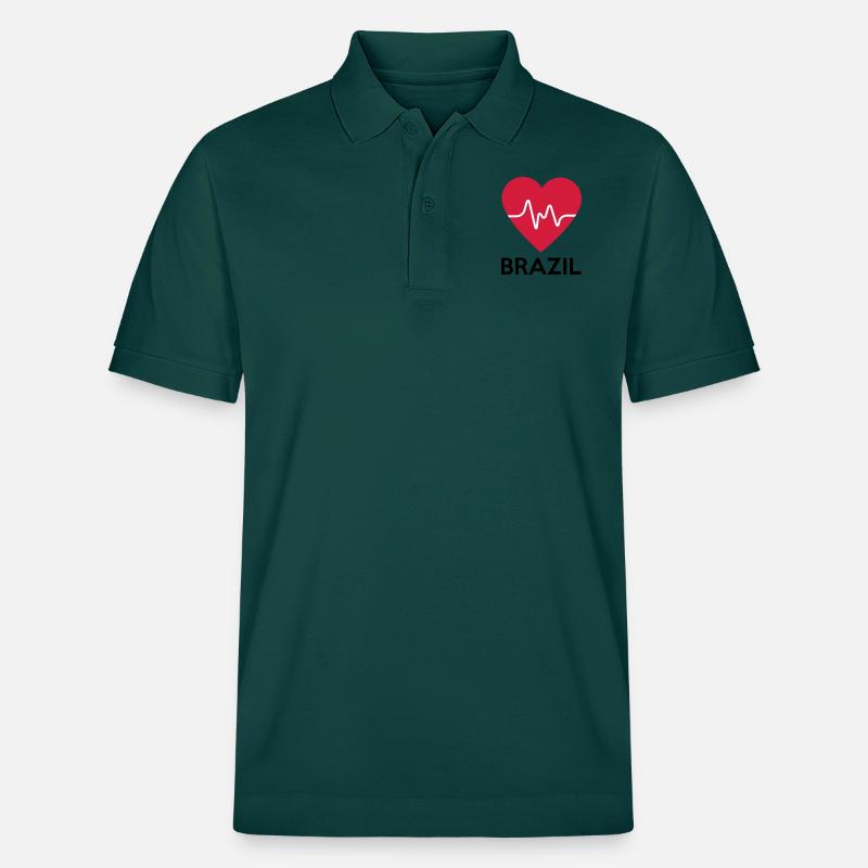 Herz Brazil - Stanley/Stella Unisex Bio-Poloshirt PREPSTER - Glasiertes Grün