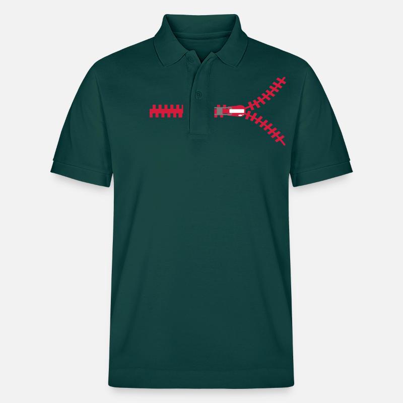 Fermeture éclair - Polo PREPSTER bio Stanley/Stella Unisexe - vert vitré