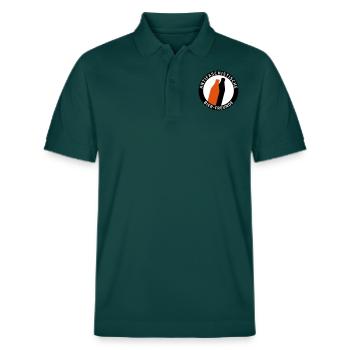 Antifa Logo Humor Antifascist Beer Friends - Stanley/Stella Unisex Organic Polo Shirt PREPSTER - glazed green - Front - Roxy (174cm) & Andy (188cm)