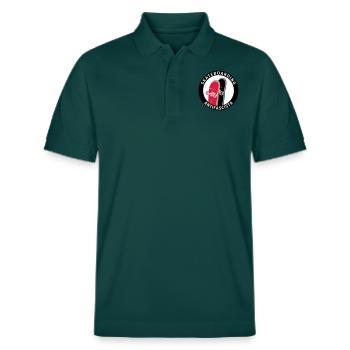 Skateboarding Antifascista Antifa Humor Skate - Stanley/Stella Unisex Bio-Poloshirt PREPSTER - Glasiertes Grün - Vorne - Roxy (174cm) & Andy (188cm)