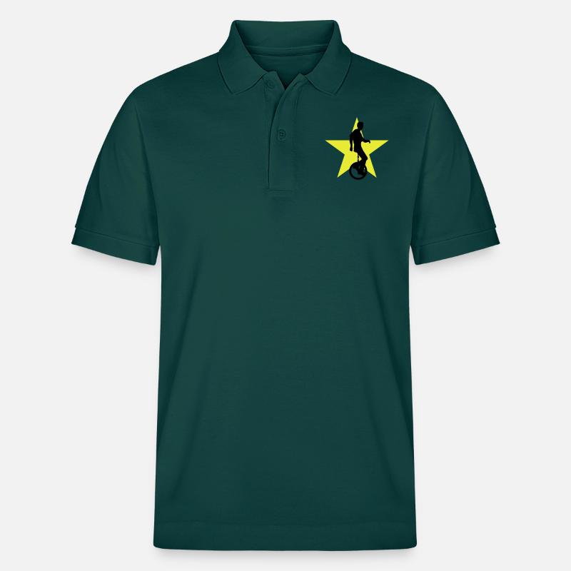 einradfahrer_2c - Stanley/Stella Unisex Bio-Poloshirt PREPSTER - Glasiertes Grün