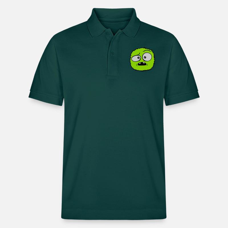 Visage sceptique de monstre poilu - Polo PREPSTER bio Stanley/Stella Unisexe - vert vitré