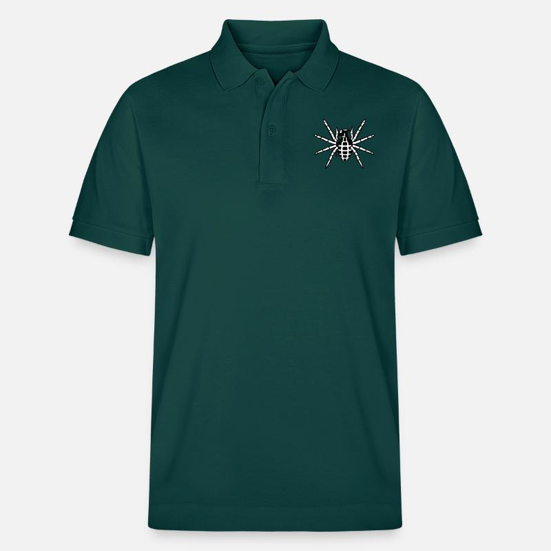 araigne grenade arme - Polo PREPSTER bio Stanley/Stella Unisexe - vert vitré