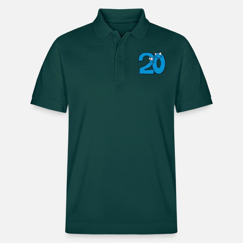 Drôle 20 vingt monstres comiques - Polo PREPSTER bio Stanley/Stella Unisexe - vert vitré