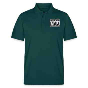 you would understand quote - Stanley/Stella Unisex Organic Polo Shirt PREPSTER - glazed green - Front - Roxy (174cm) & Andy (188cm)