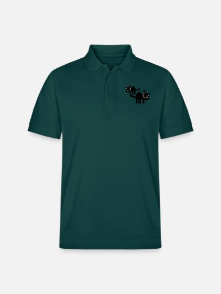 Team funny cats - Stanley/Stella Unisex Organic Polo Shirt PREPSTER - glazed green