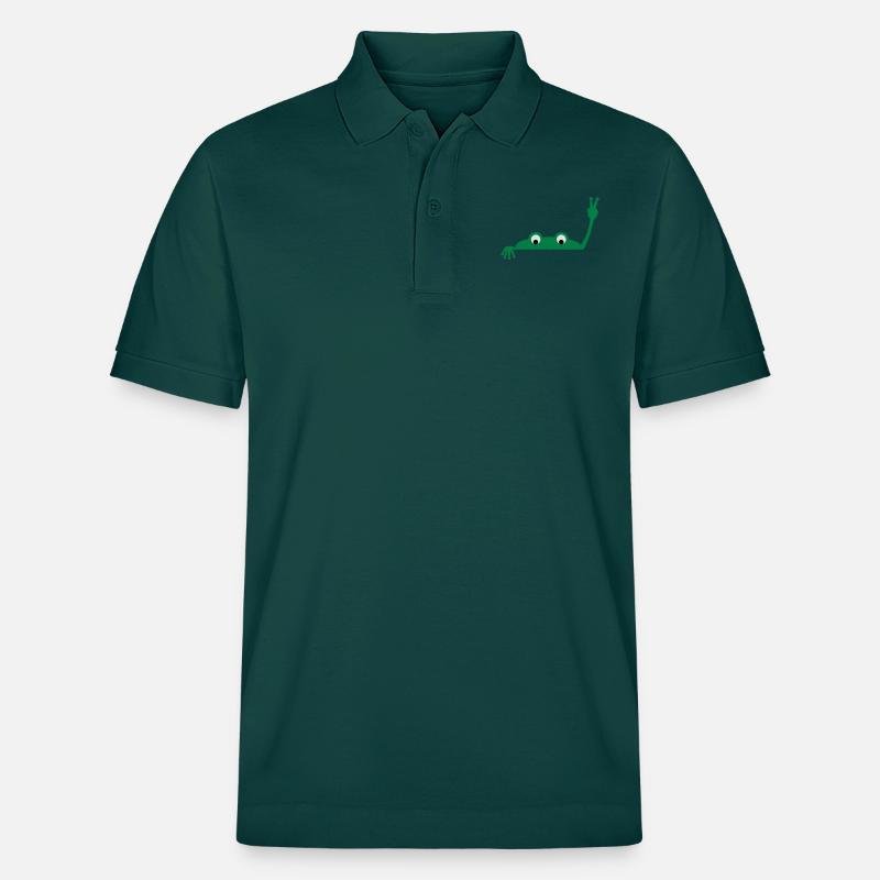 Frog face - Stanley/Stella Unisex Bio-Poloshirt PREPSTER - Glasiertes Grün
