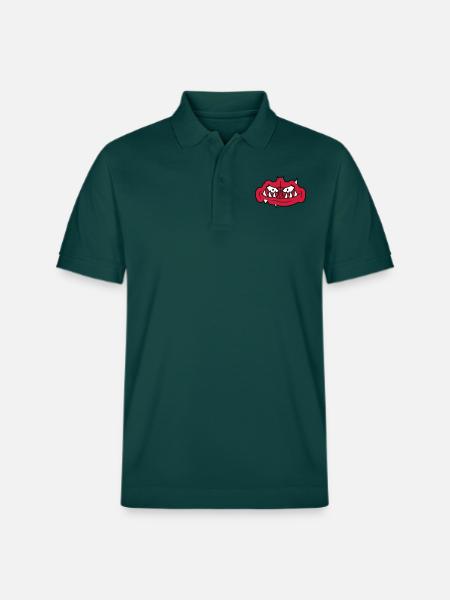 troll face creepy - Stanley/Stella Unisex Organic Polo Shirt PREPSTER - glazed green