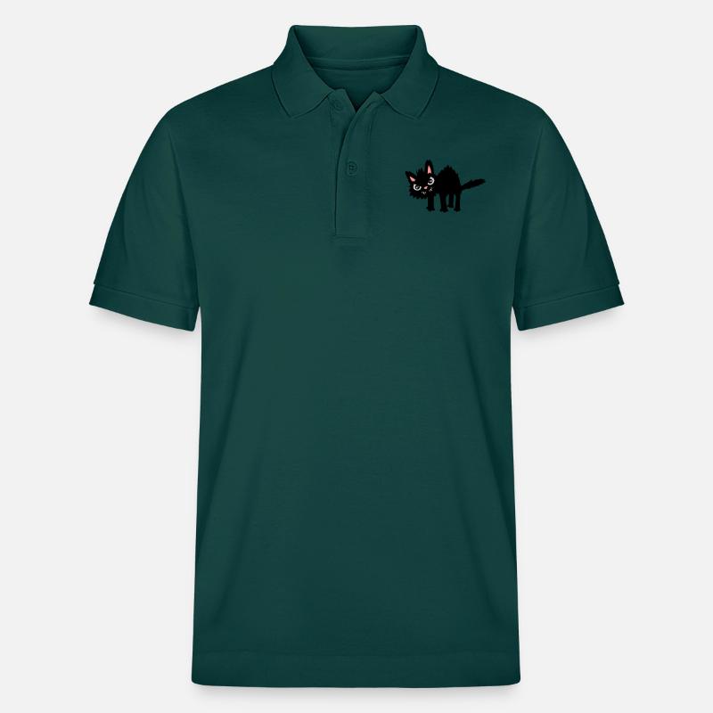 Lustige Böse Katze - Stanley/Stella Unisex Bio-Poloshirt PREPSTER - Glasiertes Grün