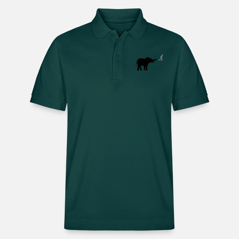 Fumer l’herbe à joint d’éléphant - Polo PREPSTER bio Stanley/Stella Unisexe - vert vitré