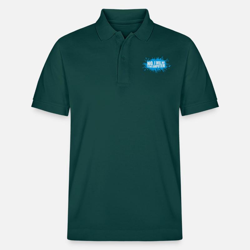 not fix your computer - Stanley/Stella Unisex Bio-Poloshirt PREPSTER - Glasiertes Grün