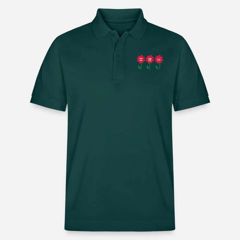 3 Blumen 3 - Stanley/Stella Unisex Bio-Poloshirt PREPSTER - Glasiertes Grün