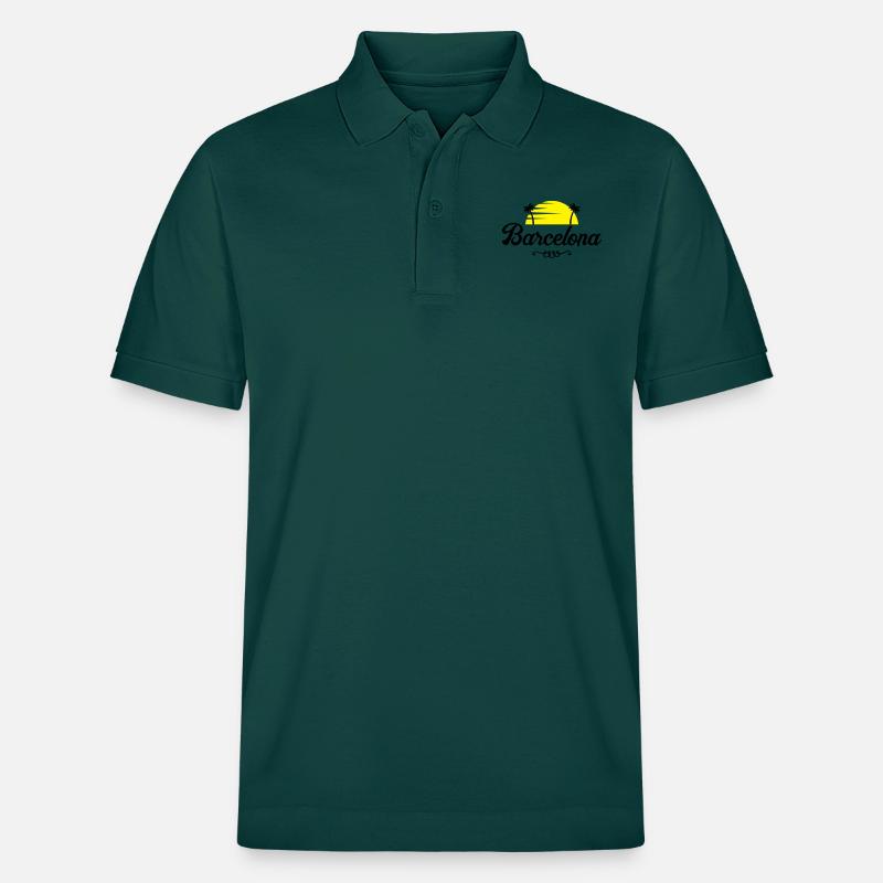 barcelona sunset - Stanley/Stella Unisex Bio-Poloshirt PREPSTER - Glasiertes Grün