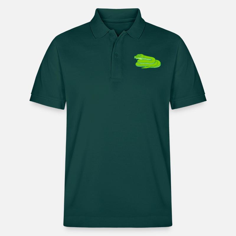 Conception de serpent dangereux maléfique - Polo PREPSTER bio Stanley/Stella Unisexe - vert vitré