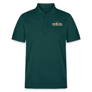 Hallo Frühling - Stanley/Stella Unisex Bio-Poloshirt PREPSTER - Glasiertes Grün - Vorne - Roxy (174cm) & Andy (188cm)