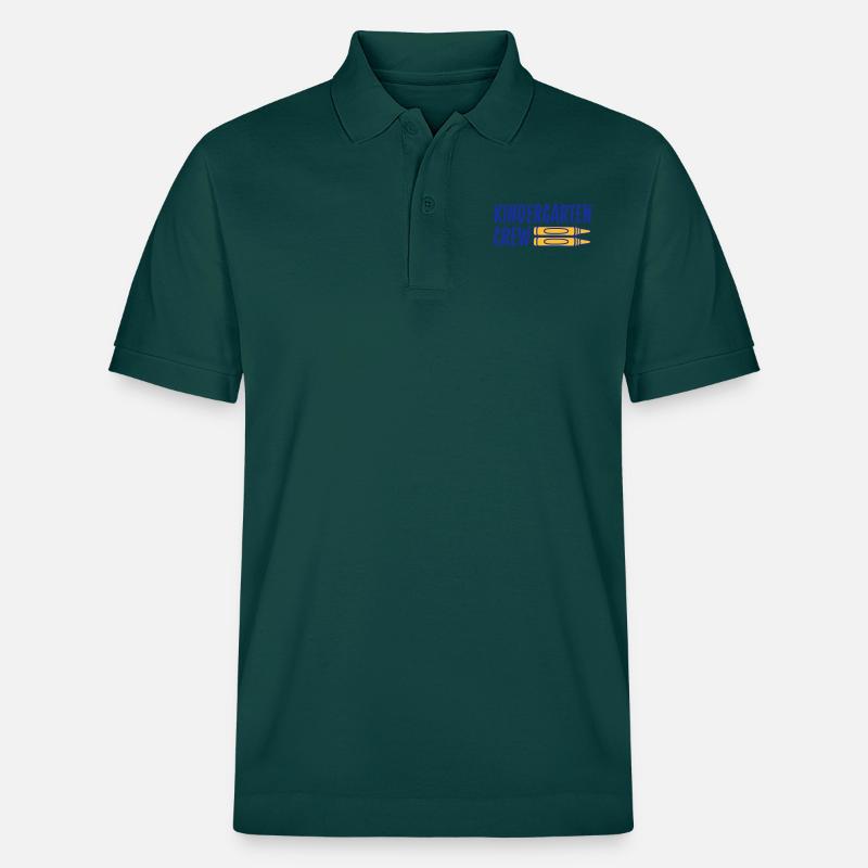 Kindergarten Crew Buntstift Team - Stanley/Stella Unisex Bio-Poloshirt PREPSTER - Glasiertes Grün