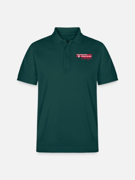 human costume alien quote - Stanley/Stella Unisex Organic Polo Shirt PREPSTER - glazed green