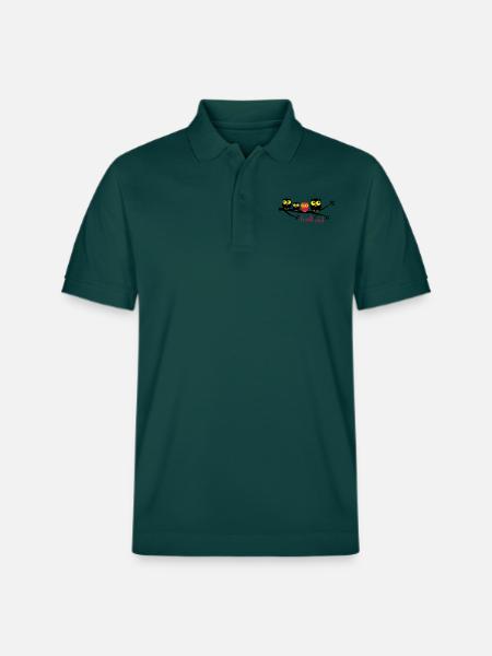 Freak Owl 3 Farbig - Stanley/Stella Unisex Bio-Poloshirt PREPSTER - Glasiertes Grün