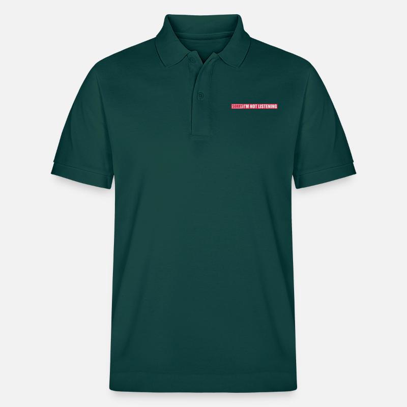 désolé de ne pas écouter - Polo PREPSTER bio Stanley/Stella Unisexe - vert vitré