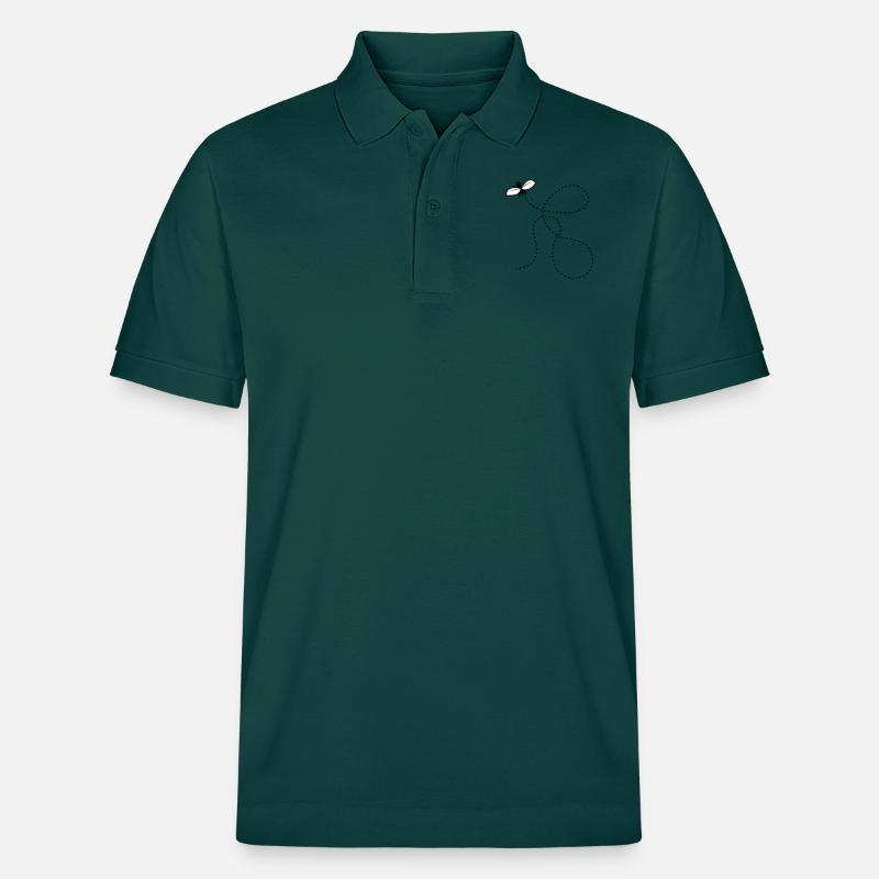 Gestrichelte Linie Fliege - Stanley/Stella Unisex Bio-Poloshirt PREPSTER - Glasiertes Grün