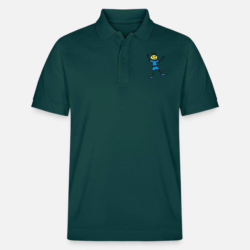 Strichmännchen - Stanley/Stella Unisex Bio-Poloshirt PREPSTER - Glasiertes Grün