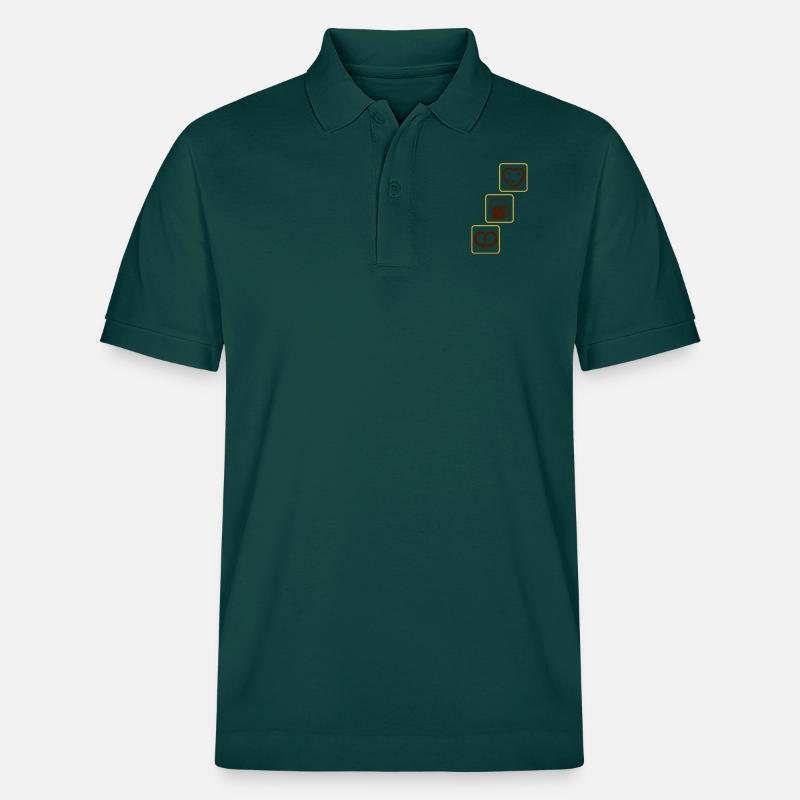 cool_design_drinking_team_brezeln_bier_k - Stanley/Stella Unisex Bio-Poloshirt PREPSTER - Glasiertes Grün