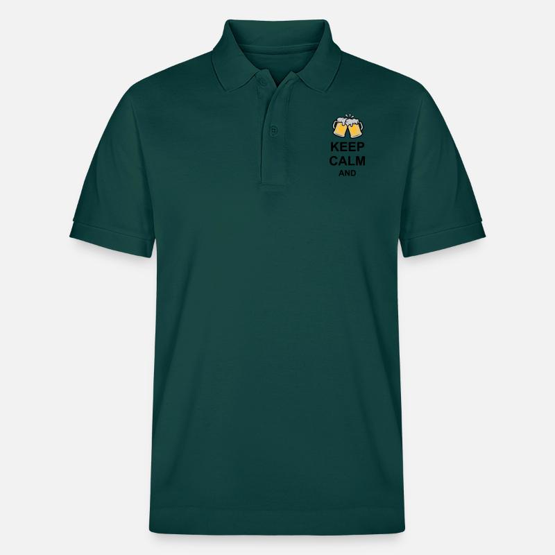 Keep Calm Bier Text - Stanley/Stella Unisex Bio-Poloshirt PREPSTER - Glasiertes Grün