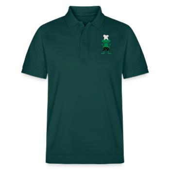 Cooking frog - Stanley/Stella Unisex Bio-Poloshirt PREPSTER - Glasiertes Grün - Vorne - Roxy (174cm) & Andy (188cm)