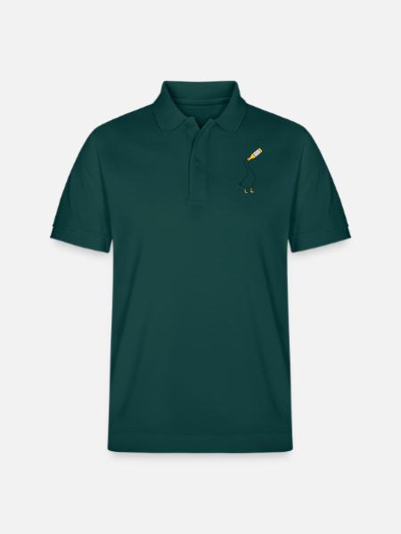 Beer boozing goose - Stanley/Stella Unisex Organic Polo Shirt PREPSTER - glazed green
