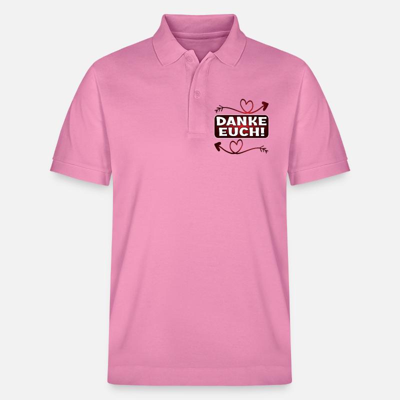 Dankeschön Geschenke - DANKE EUCH SPRÜCHE - Stanley/Stella Unisex Bio-Poloshirt PREPSTER - Blasenrosa