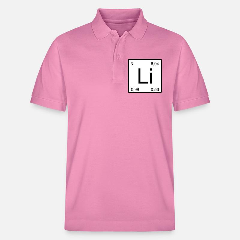Lithium Minimal-Element Design - Stanley/Stella Unisex Bio-Poloshirt PREPSTER - Blasenrosa