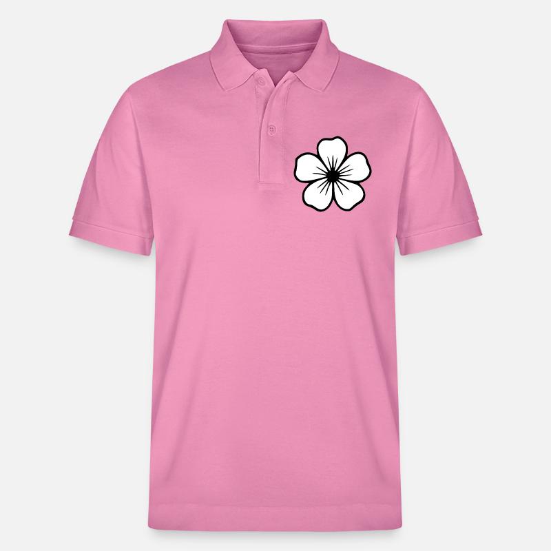 Fleur d’hibiscus Fleur d’hawaï - Polo PREPSTER bio Stanley/Stella Unisexe - rose bulle