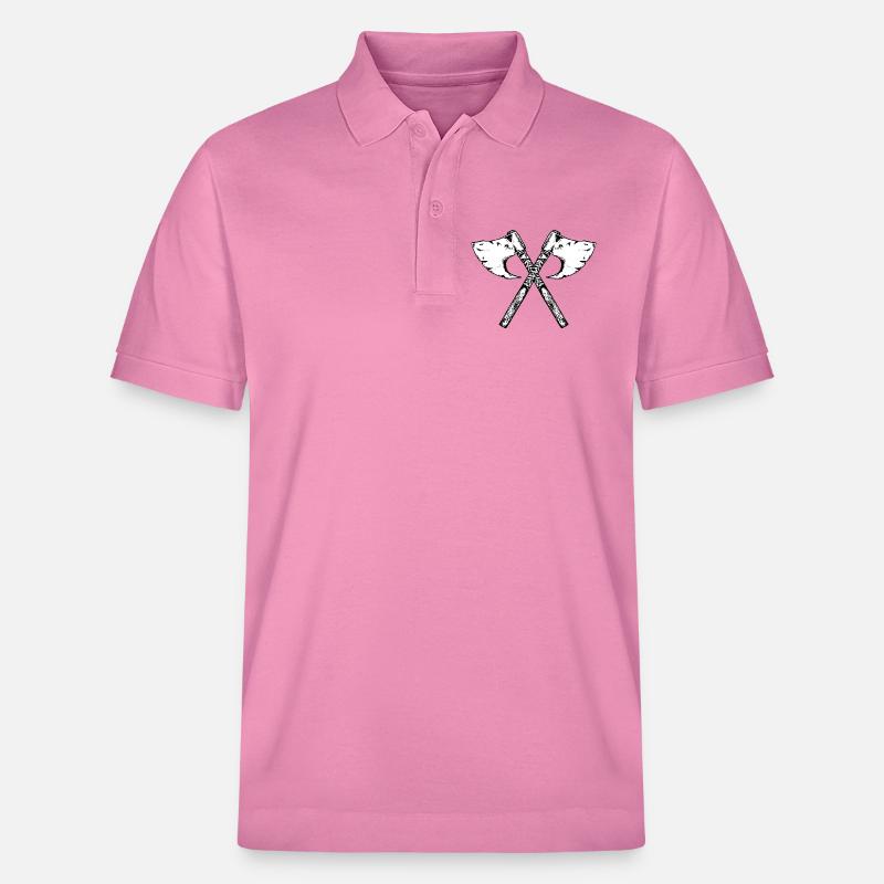 Wikinger Axt, gezeichneter Gruß - Stanley/Stella Unisex Bio-Poloshirt PREPSTER - Blasenrosa