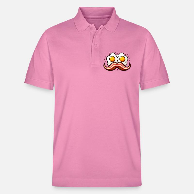 Retro-Ei-Schnurrbart - Stanley/Stella Unisex Bio-Poloshirt PREPSTER - Blasenrosa