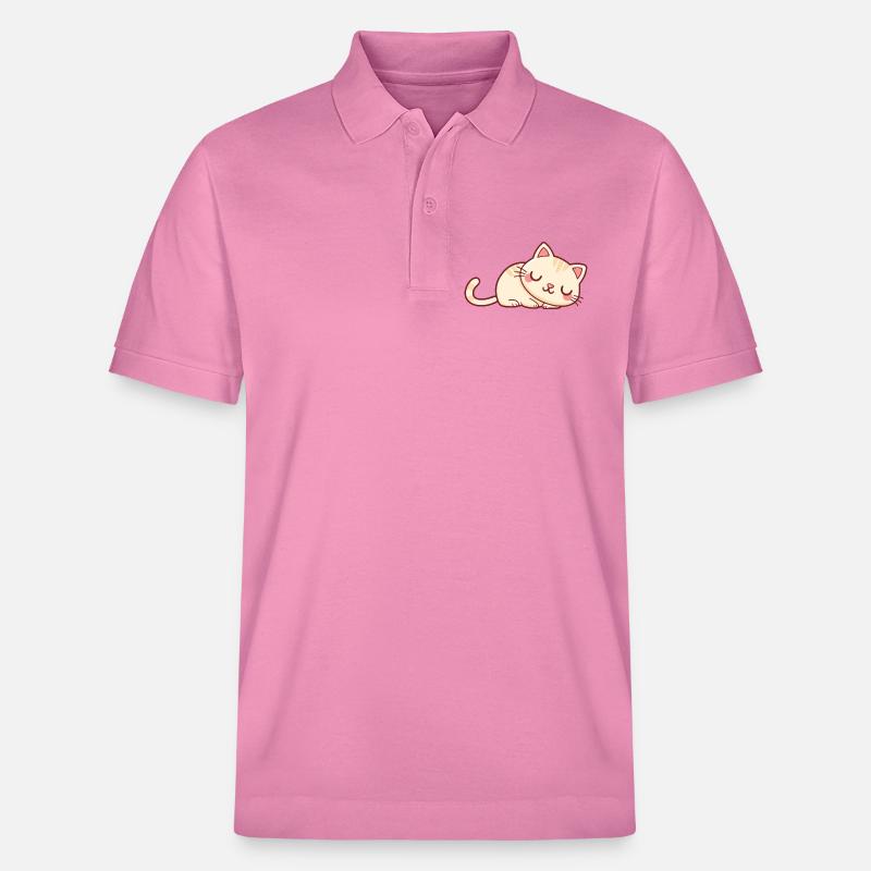 Soft Sleeper Kitten - Stanley/Stella Unisex Organic Polo Shirt PREPSTER - bubble pink