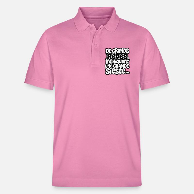 Große Träume beinhalten ein großes Nickerchen - Stanley/Stella Unisex Bio-Poloshirt PREPSTER - Blasenrosa