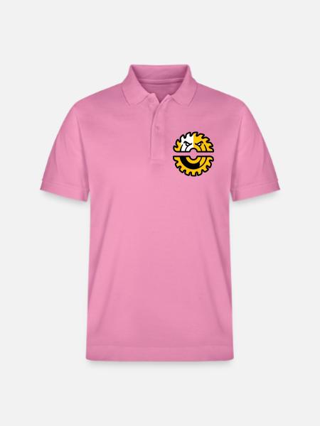 Circular Saw Mascot Logo - Stanley/Stella Unisex Organic Polo Shirt PREPSTER - bubble pink