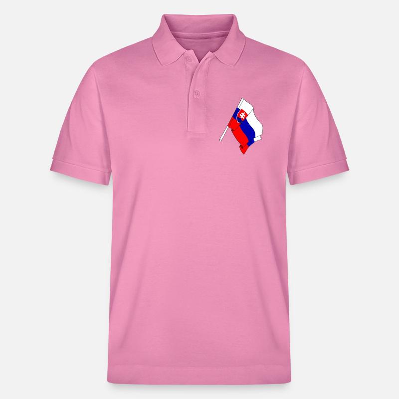 Flagge der Slowakei - Stanley/Stella Unisex Bio-Poloshirt PREPSTER - Blasenrosa