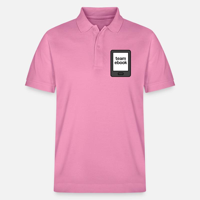 À quelle équipe appartiens-tu ? - Équipe eBook-Reader - Polo PREPSTER bio Stanley/Stella Unisexe - rose bulle
