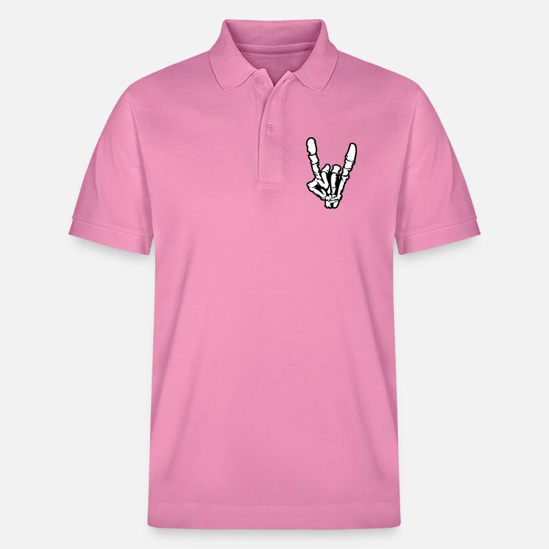 Rock'n'Roll- oder Heavy-Metal-Handzeichen * - Stanley/Stella Unisex Bio-Poloshirt PREPSTER - Blasenrosa