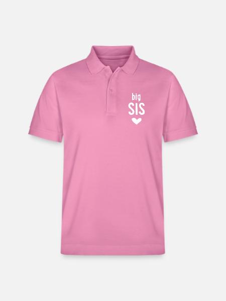 big sis - Stanley/Stella Unisex Organic Polo Shirt PREPSTER - bubble pink