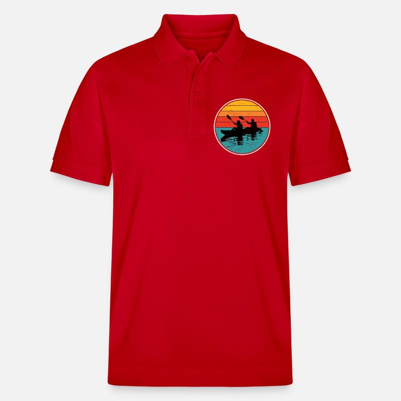 Sunset Kayak Duo Circle - Polo PREPSTER bio Stanley/Stella Unisexe - rouge