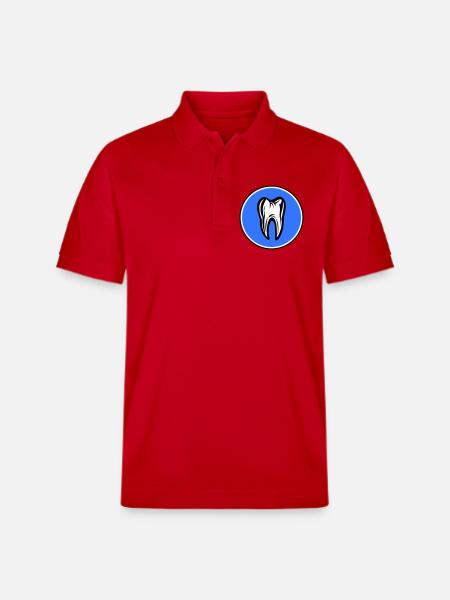 Tooth Dental Dentist Icon - Stanley/Stella Unisex Organic Polo Shirt PREPSTER - red