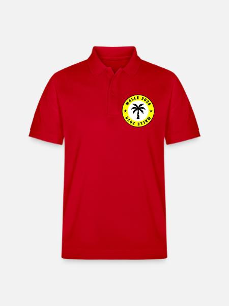 Malle 2026 Palm Tree Circle - Stanley/Stella Unisex Organic Polo Shirt PREPSTER - red