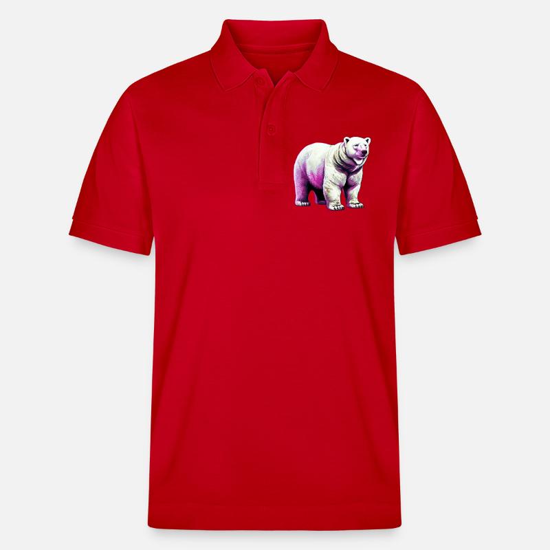 Weißer Eisbär - Stanley/Stella Unisex Bio-Poloshirt PREPSTER - Rot
