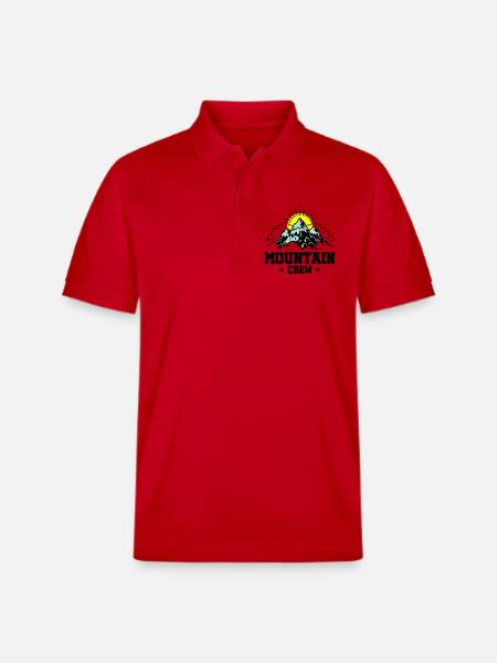 Mountain Crew Mountains - Stanley/Stella Unisex Organic Polo Shirt PREPSTER - red