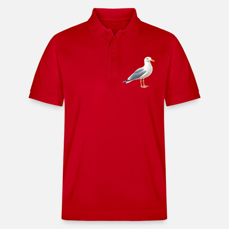 Küstenwolken Möwe - Stanley/Stella Unisex Bio-Poloshirt PREPSTER - Rot